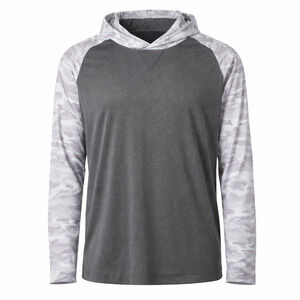 Johnnie O Performance Fishing Hoodie Men's Size 2XL Gray Camo